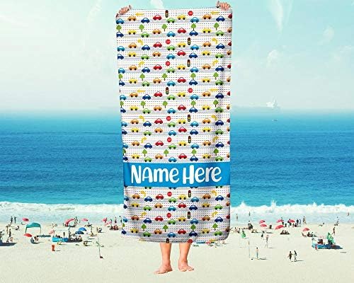 Personalized Toy Car Towel for Kids Adults