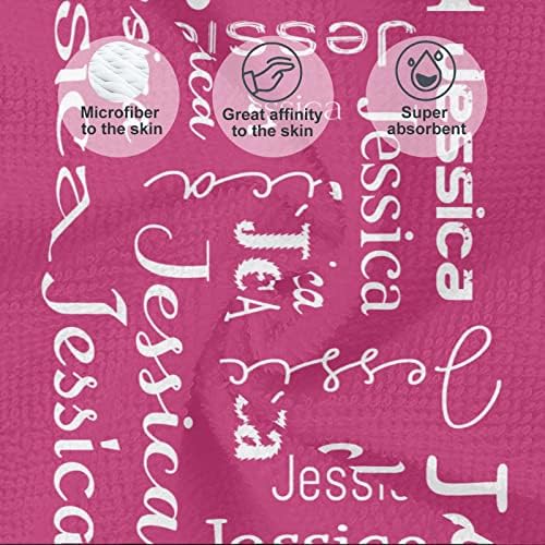 XOZOTY Rose Red Personalized Beach Towel Name Written On Quick Dry Long-lasting