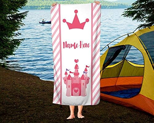 Personalized Pink Princess bath towel make bath fun