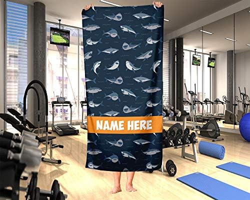 Extra Large Thick Cotton Shark Towels Personalized Design Beach and Travel Use