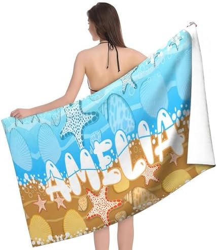 Personalized Beach Towel Name Custom Design