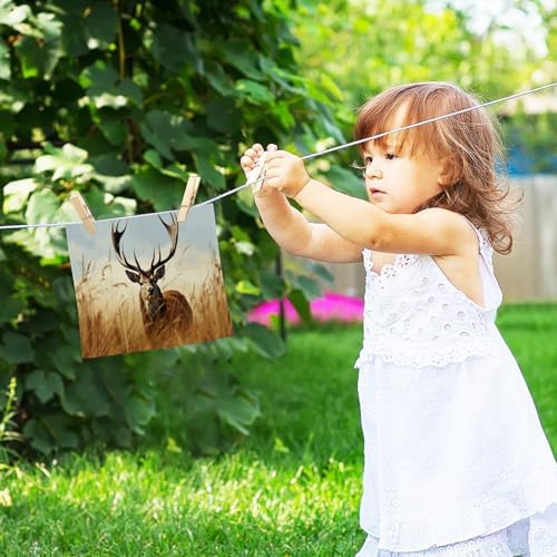 YETTASBIN Deer Washcloths 2 Pack Soft Absorbent Cotton Face Towels