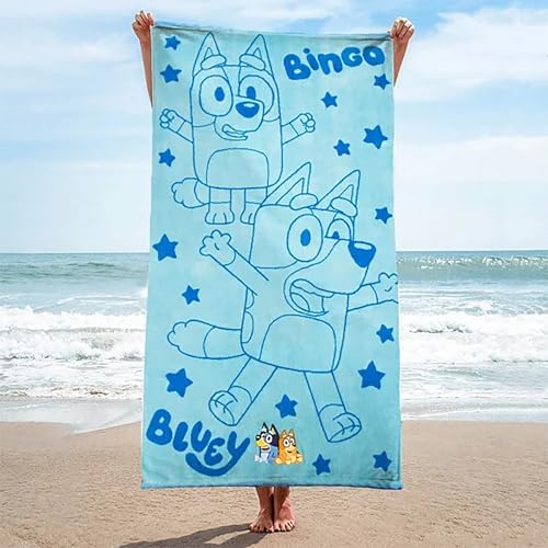 Bingo-Blue Kids Beach Towel - 63 x 34 - 100 Cotton