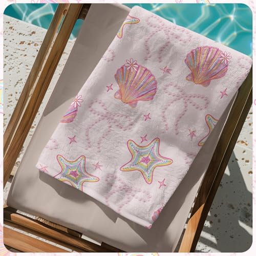 Pink Bow Beach Towel Quick Dry 30x60 Inches