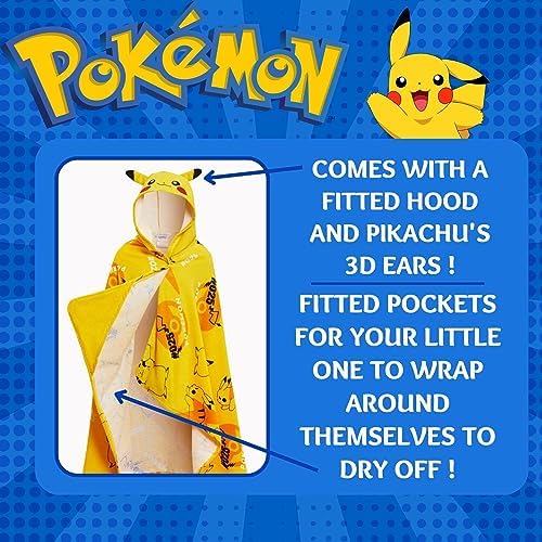 Pokmon Pikachu Dessert Sites 100 Cotton Hooded Towel for Kids
