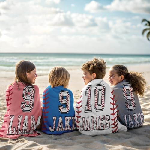 Personalized Beach Towels with Names - Ultra Soft Comfortable for Adults Kids