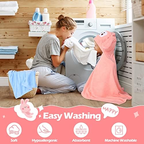Moukeren 3 Pcs Hooded Towel for Kids