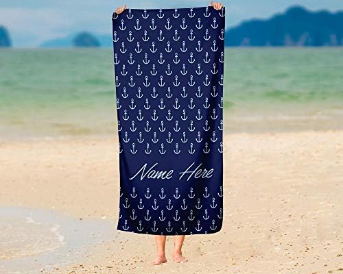 Personalized Nautical Anchor Towel