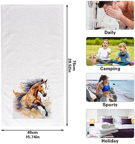 ALAZA Luxury 16x30 Cotton Bath Towels Set