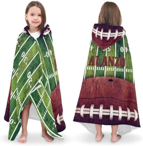 Eiis Unidesign Retro American Football Hooded Towels for Kids 3-10 Yrs
