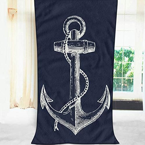 Nautical Anchor Towel Washable Soft and Durable