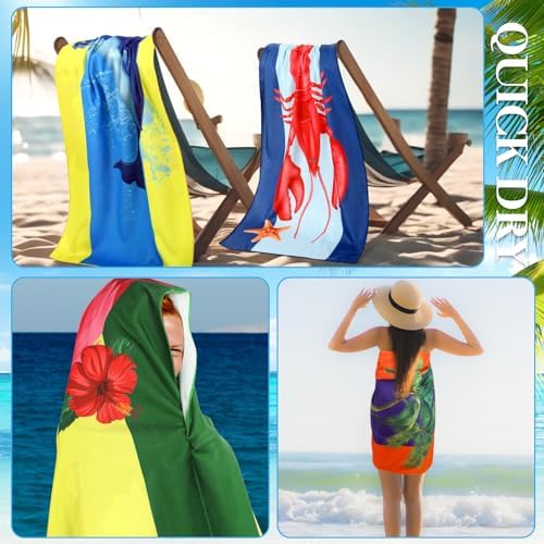 10 Pcs Microfiber Beach Towels