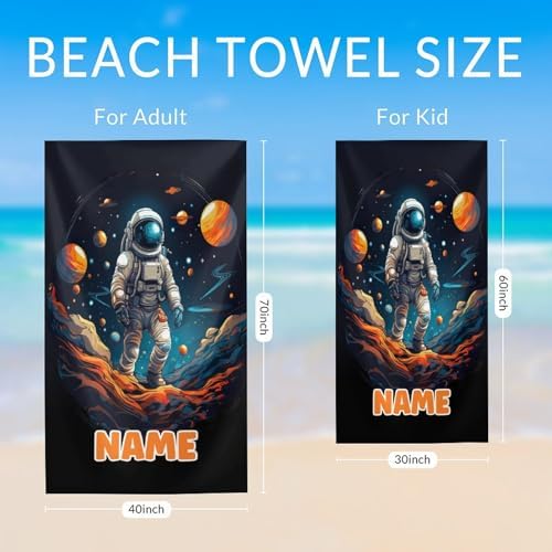 Custom Astronaut Beach Towel