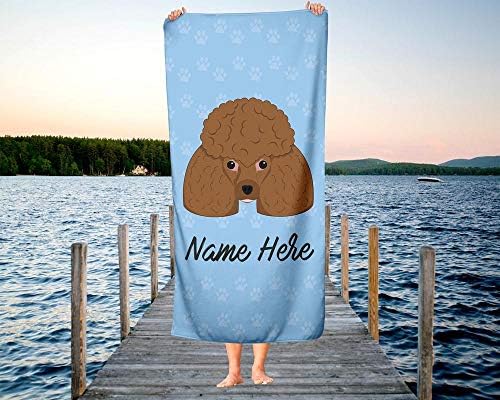 Extra Large Personalized Pet Poodle Towel for Kids