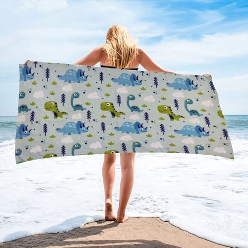 StamprSpringt Dinosaur Beach Towels for Kids 30x60 cm