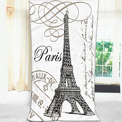 Comfy Bath Towels - Eiffel Tower Design