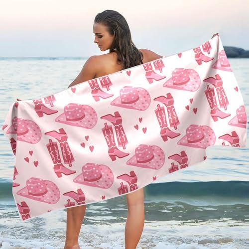 Gredecor Oversized Beach Towel 71x31 Pink