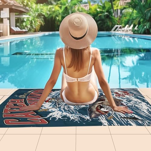 WZOMT Microfiber Shark Beach Towel