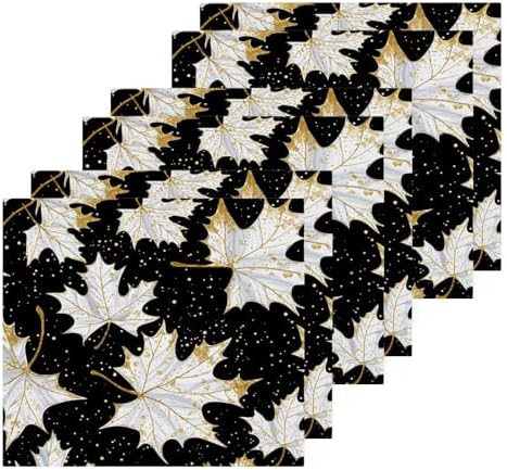 Cost-Effective Soft High-Quality Gold Maple Leaf Washcloth Set