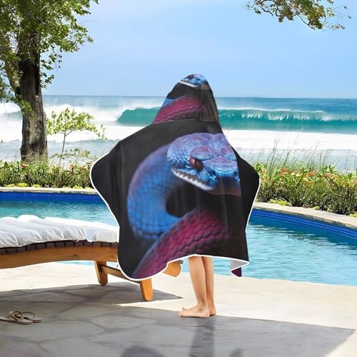 Wild Snake Kids Hooded Towel - Little Kids