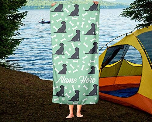 Personalized Labrador Beach Towels