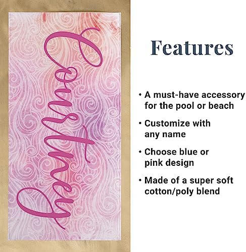 Lets Make Memories Pink Beach Towel - 30x60 Machine Washable Unique Design