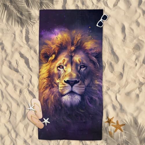 Lion Canvas Beach Towels