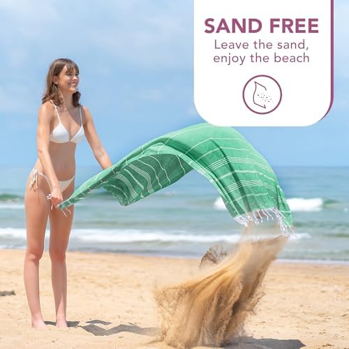 Luxury Turkish Beach Towels with Carry Case for Travel More
