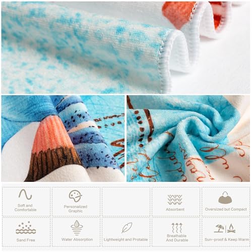Seahorse Beach Towel 60x30 Cotton Blend Soft and Absorbent