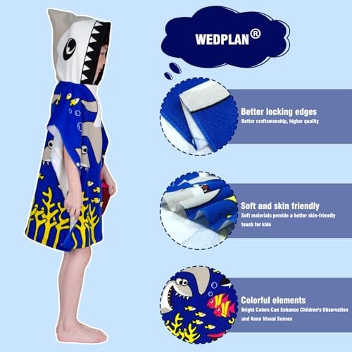 WEDPLAN Lightweight Hooded Towel for Kids