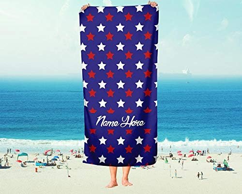 Personalized Corner Extra Large America USA July 4th Towel