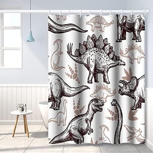 Dinosaur World Bathroom Shower Curtain