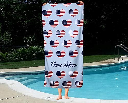 United States Independence 4th of July Birthday Beach Towel