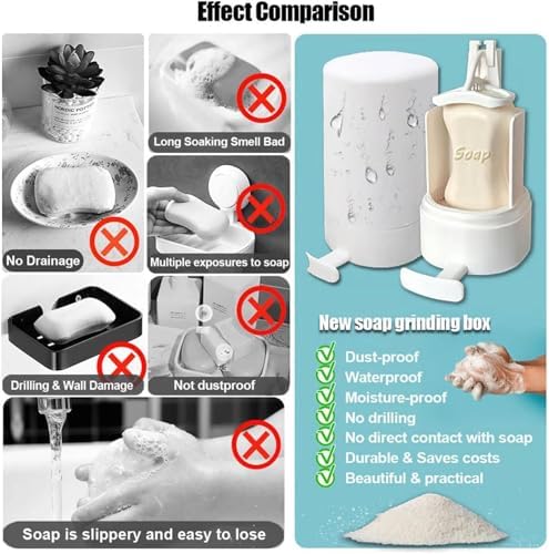 Effortless Space-Saving Wall-Mounted Soap Grinder No Drilling Required