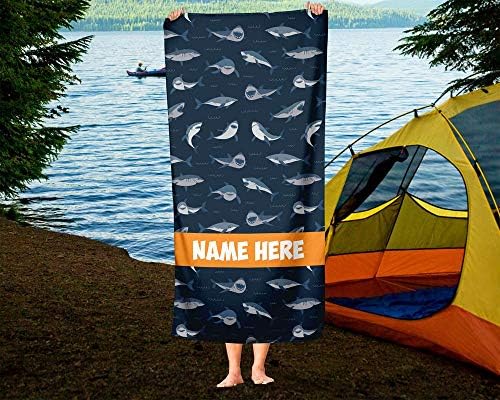 Extra Large Thick Cotton Shark Towels Personalized Design Beach and Travel Use