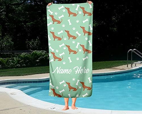 Personalized Corner Dachshund Towels