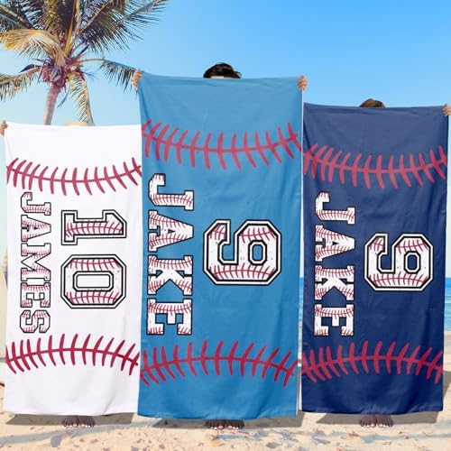 Personalized Beach Towels with Names - Ultra Soft Comfortable for Adults Kids
