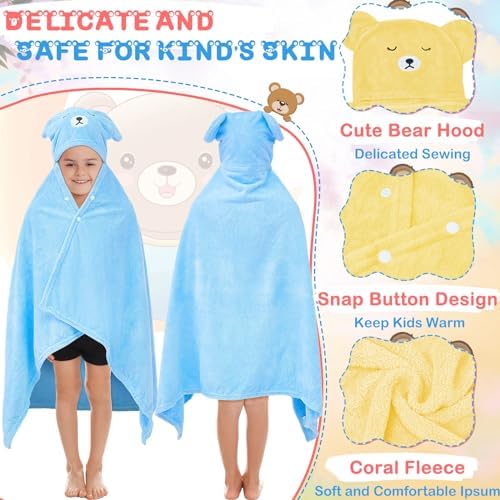 XTinmee Soft Absorbent Bear Ears Hooded Towels for Toddlers 28x47 inch