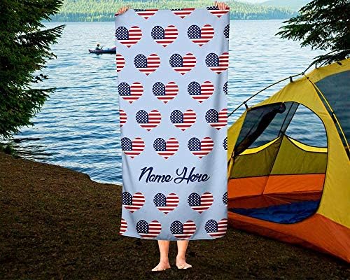 United States Independence 4th of July Birthday Beach Towel