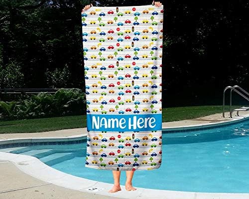 Personalized Toy Car Towel for Kids Adults