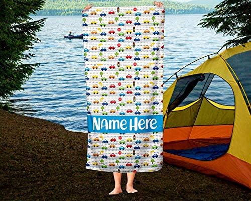 Personalized Toy Car Towel for Kids Adults