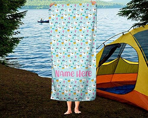 Personalized Llama Pattern Towel for Kids and Adults