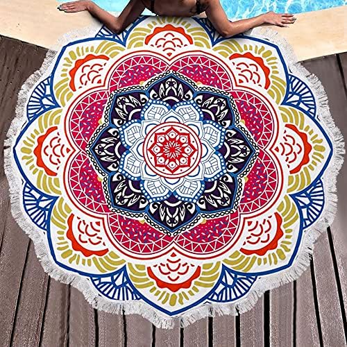 Violet MistOversized tha Beach Towel with Mandala Design