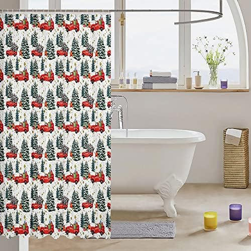 Fun Christmas Design Kids Bath Curtain Waterproof Durable 72x72