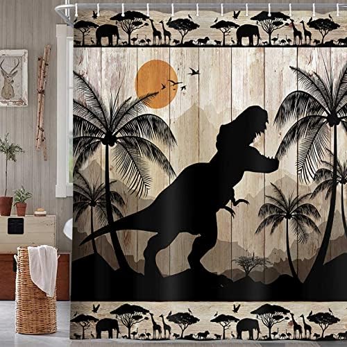 JAWO Dinosaur Shower Curtains for Kids