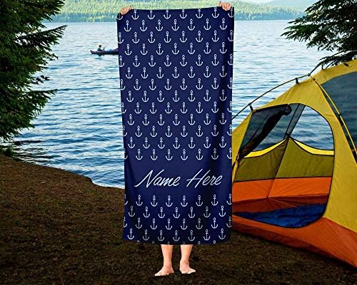 Personalized Nautical Anchor Towel