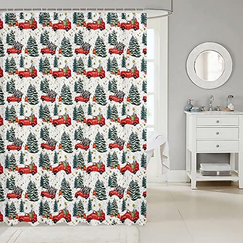 Fun Christmas Design Kids Bath Curtain Waterproof Durable 72x72